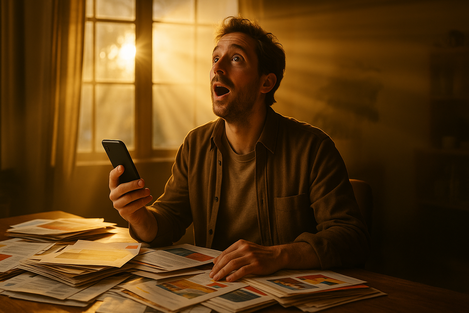Business owner having a breakthrough moment realizing inbound leads are the real revenue goldmine they were missing