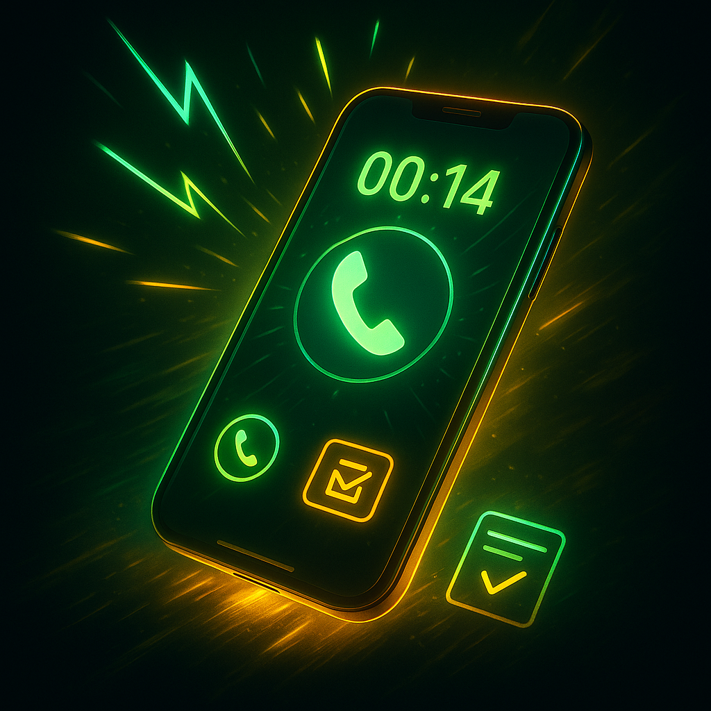 A glowing inbound call on a smartphone representing a high-value ready-to-book lead
